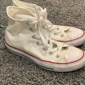 White converse high top size women’s 7